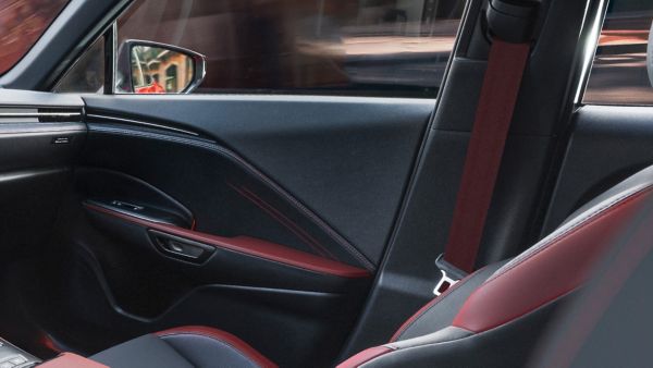 The interior of a Lexus LBX Vibrant Edition