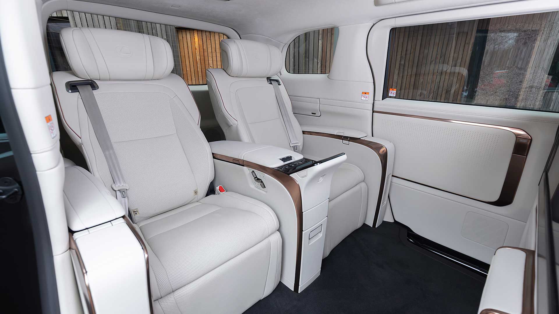 Lexus LM rear passenger cabin