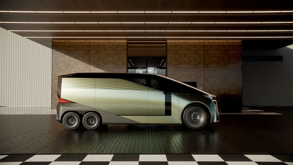 Side profile of the Lexus LS Concept car