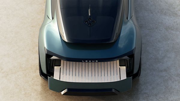 Overhead view of a Lexus concept car