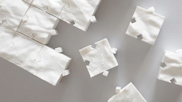 A jigsaw puzzle from above