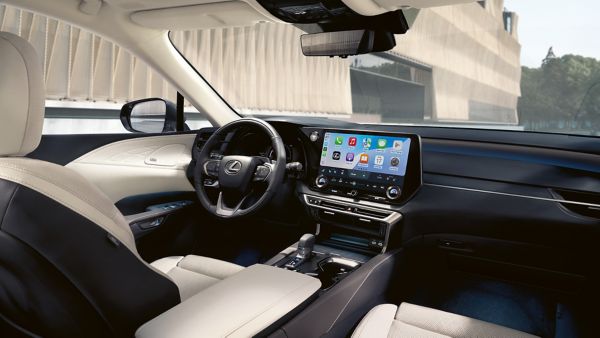 The interior cabin of a Lexus RX