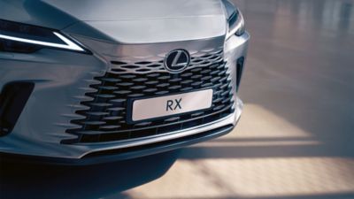 Lexus LX driving on a road 