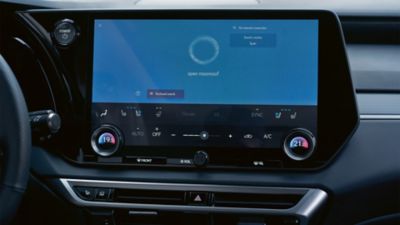 Lexus LX driving on a road 