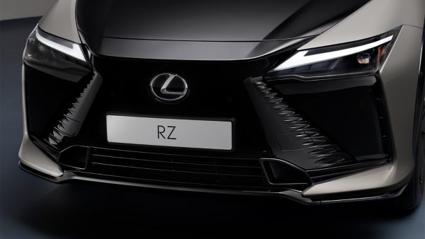 Lexus RZ 550e F Sport All-Electric SUV grille close-up