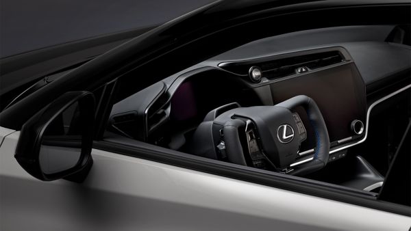 Lexus RZ 550e F Sport All-Electric SUV drivers cockpit