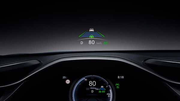 Head-Up Display in de Lexus RZ