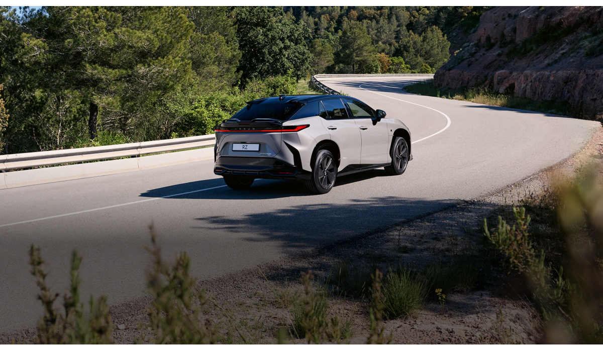 Man walking towards Lexus ES