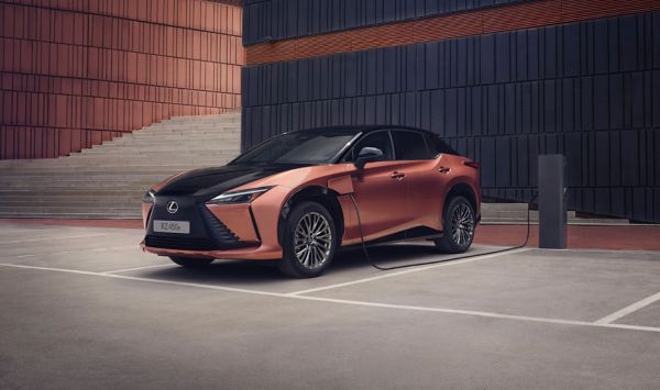 A Lexus RZ charging