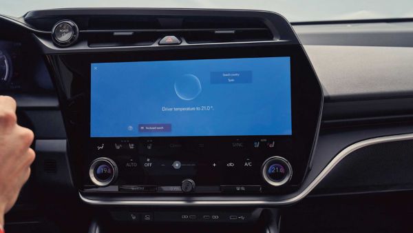 A Lexus RZ multimedia display