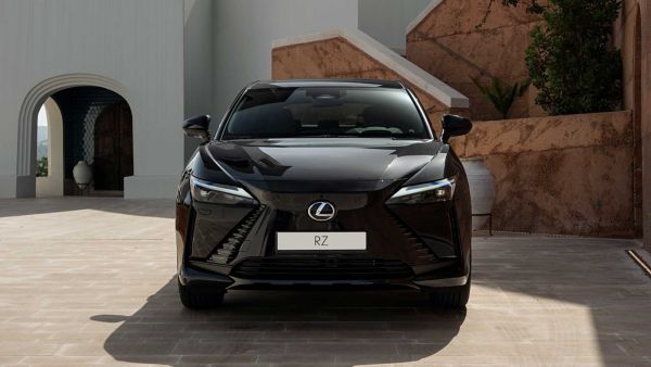 Front view of a parked all-new Lexus RZ
