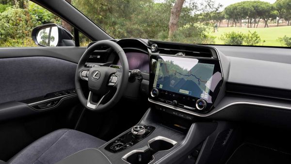 An all-new Lexus RZ drivers cockpit
