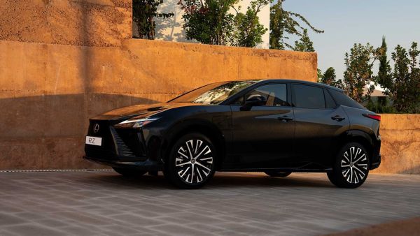 Side view of a parked all-new Lexus RZ