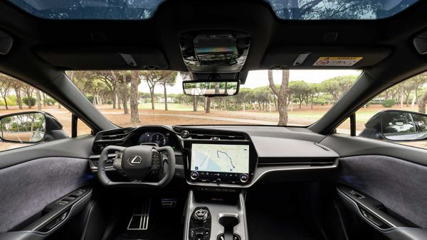 Front interior of an all-new Lexus RZ