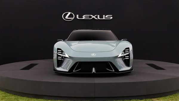 The Lexus Sport concept on a plinth