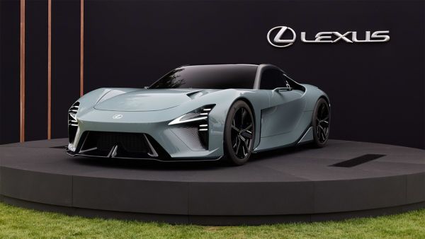 The Lexus Sport concept on a plinth