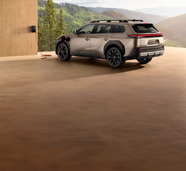 bZ4X Touring charging at a Toyota Homecharge wallbox