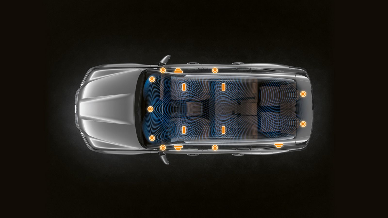 Lexus LX speaker location graphic