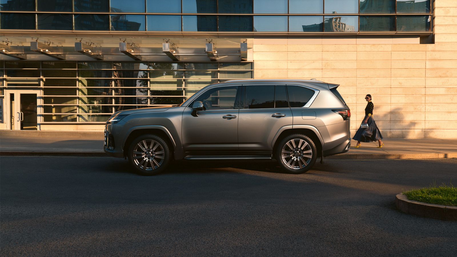 Side view of a parked Lexus LX