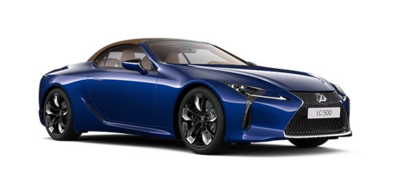 A side profile of a Lexus LC Convertible
