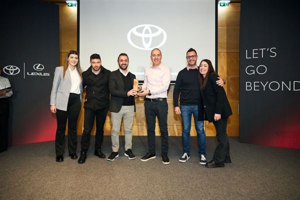 Toyota Limassol team receiving an award