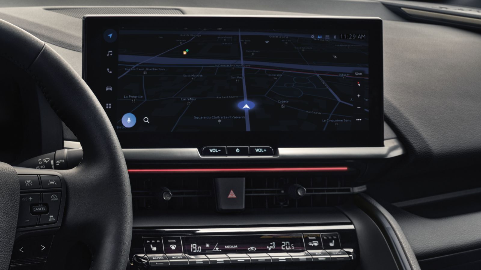 Ekran systemu nawigacji w Toyocie