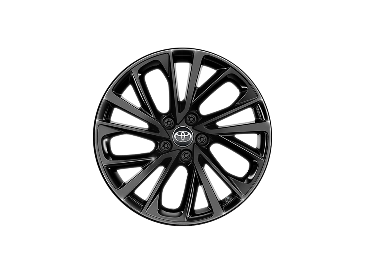 Černý automobilový disk z lehkých slitin