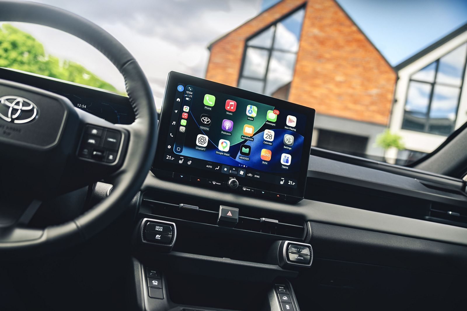 RAV4 interior showing full dashboard.