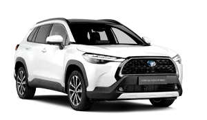 Bílá Toyota Corolla Cross Hybrid
