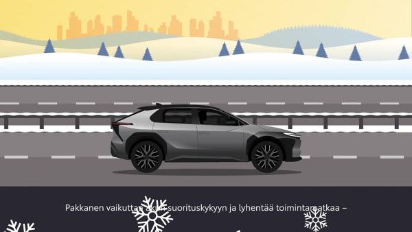 Sähköauton akun tehokkuus kylmällä säällä