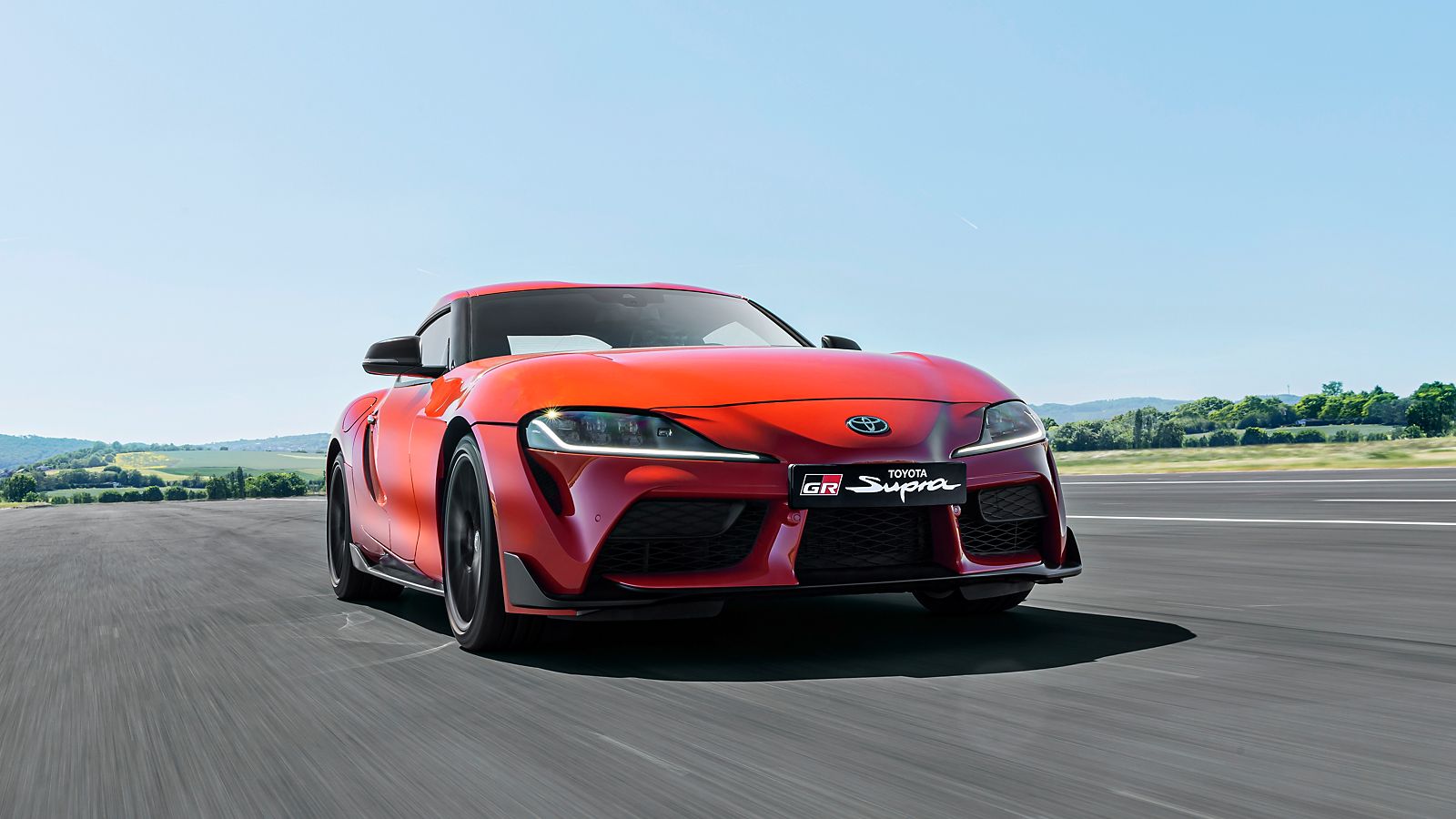 Toyota, GR Supra, exterieur, driekwart, links, voor, header