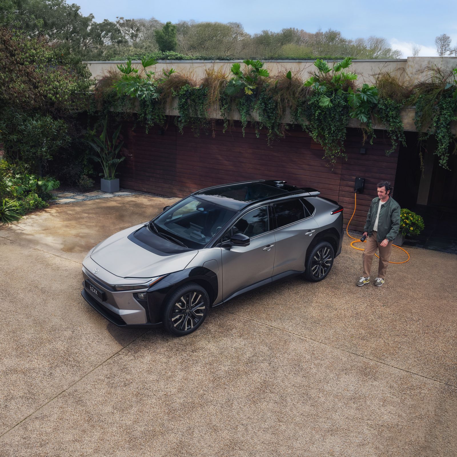 A Toyota bZ4X in a spectacular coastal location 