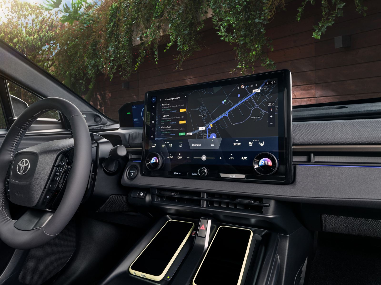 The multimedia display of the Toyota bZ4X 