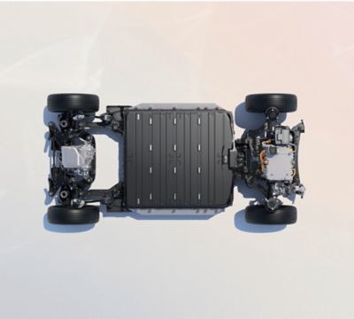 Eye-bird view on a Toyota car chassis