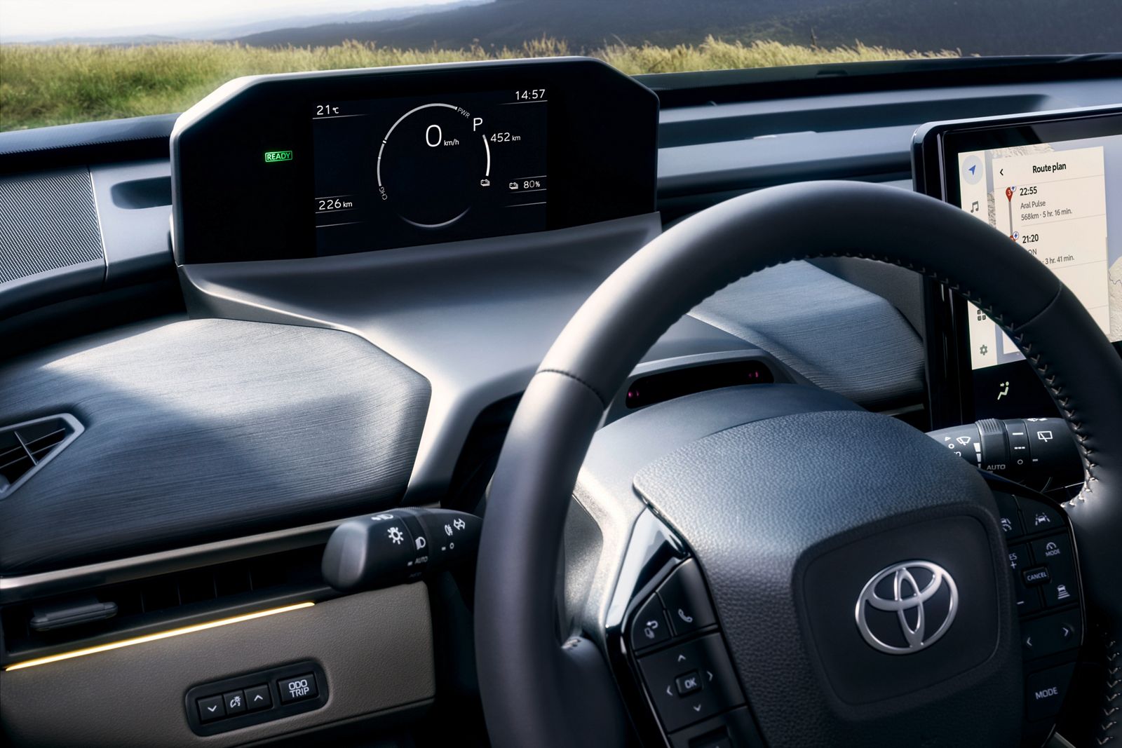 L'abitacolo spazioso del Toyota bZ4X Touring 