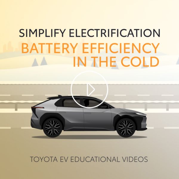 How to improve Toyota BEV battery efficiency in cold weather?
