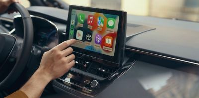 Multimedia screen of Toyota car