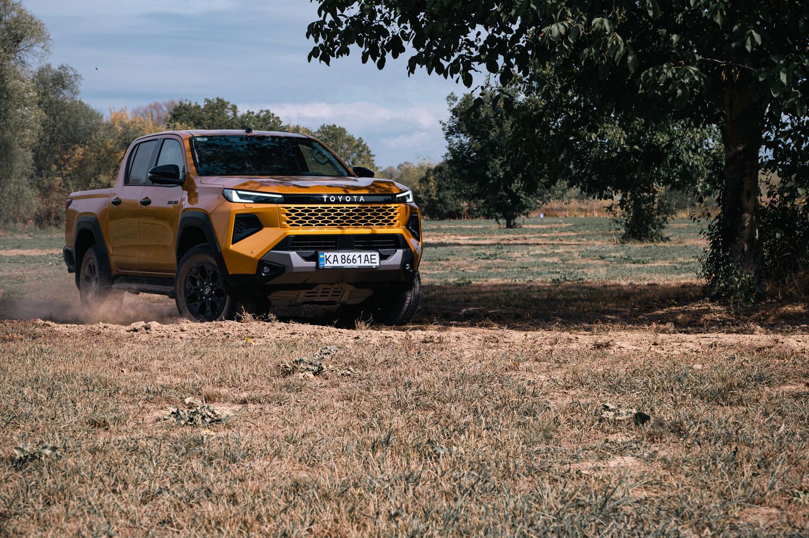 Hilux parked in a driveway.