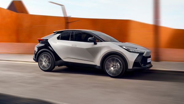 new Toyota C-HR hybrid driving