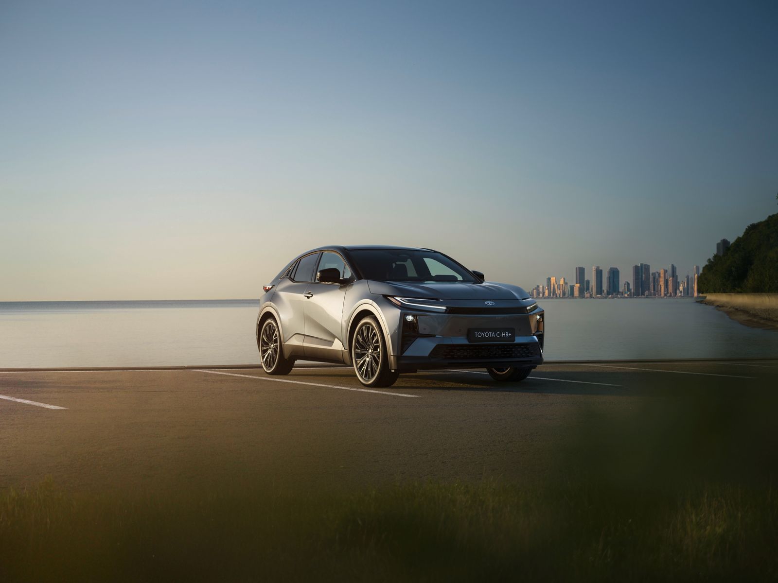 +TOYOTA C-HR driving on a country road