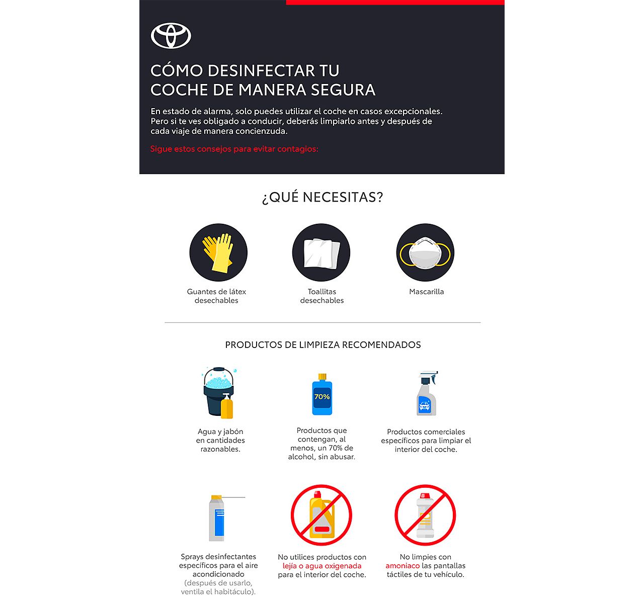Consejos para desinfectar tu coche de coronavirus