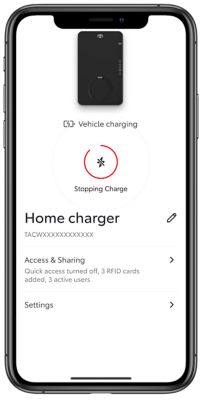 Phone screen showing charging status within the MyToyota app