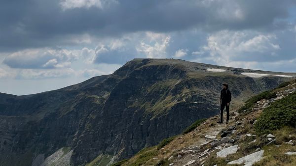 Duurzaam, reizen, met Bart, en, Annelouc, uitzicht, berg