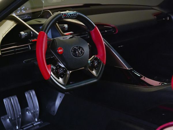 Toyota FT-1 car interior with red