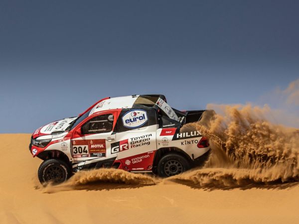 Rally car in the desert