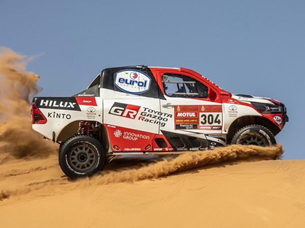 Rally car in the desert