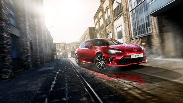 Toyota GT86 driving along a road