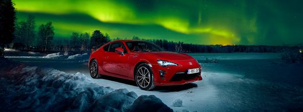 Toyota GT86 at the Northern Lights