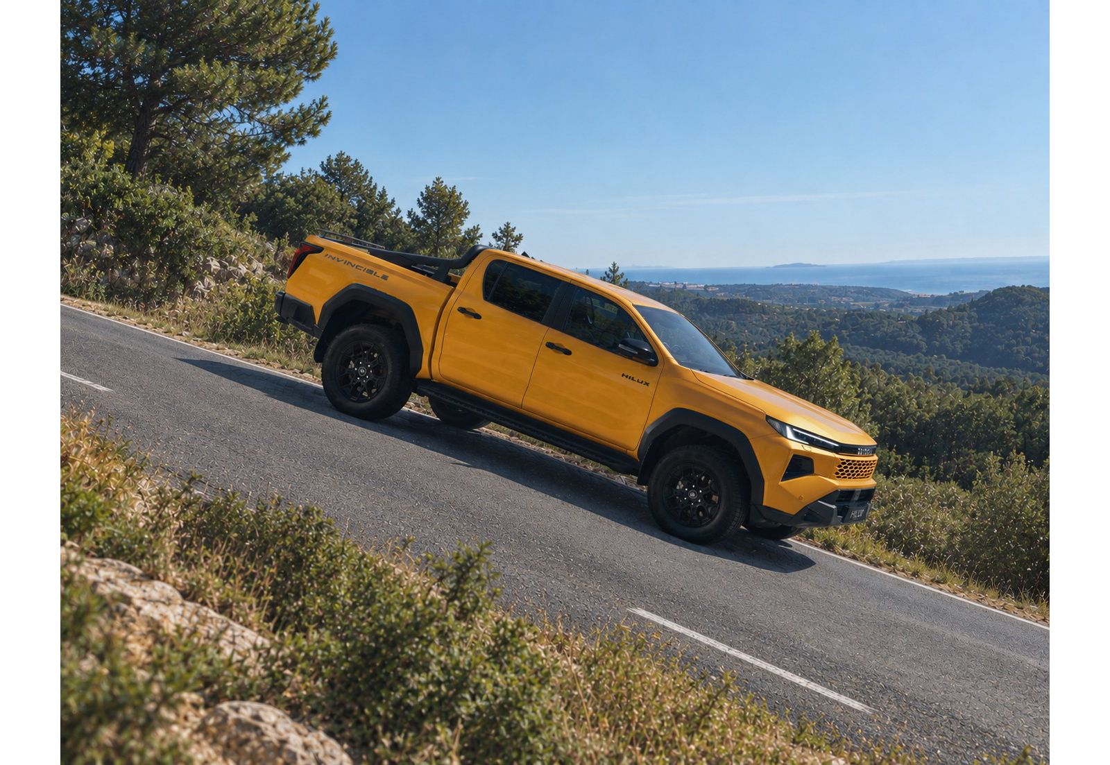 Hilux roulant en pente