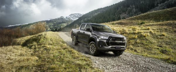 Toyota Hilux driving on loose surface